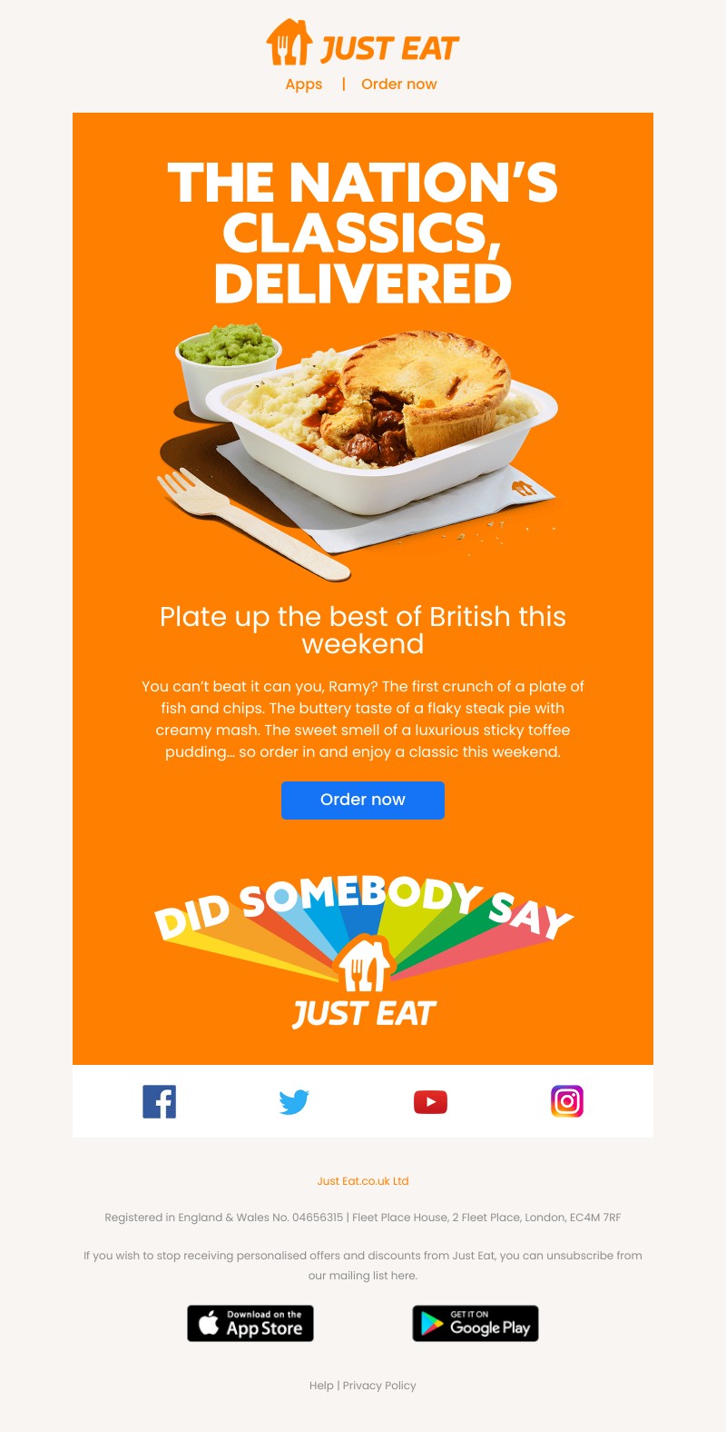 Just Eat - Can’t beat a classic, Ramy