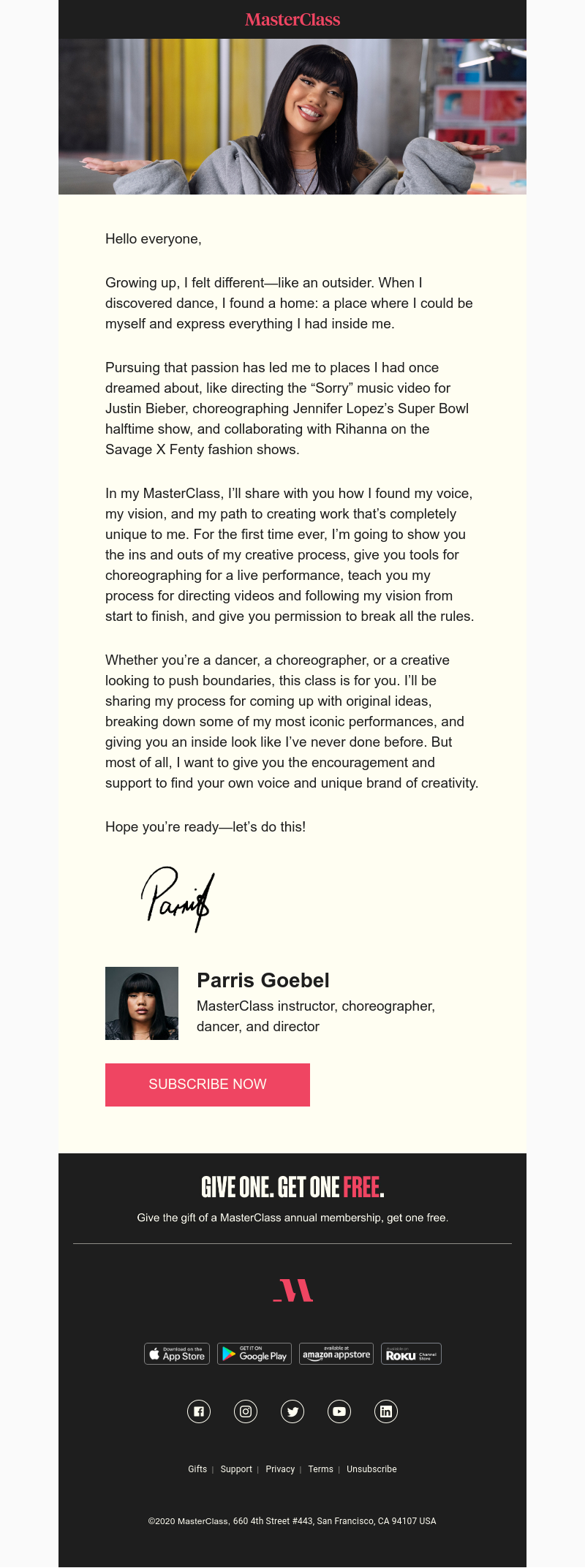  - My MasterClass on creativity in choreography is here