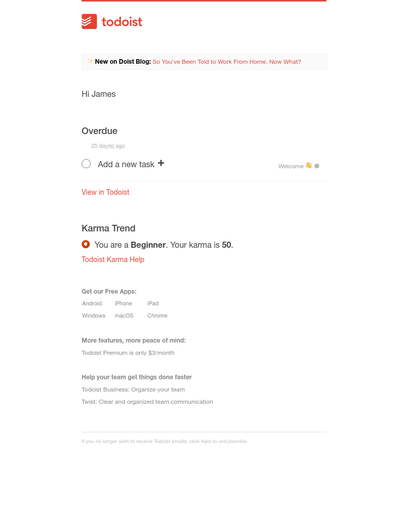 Todoist - Todoist Mar 13 (1 overdue)