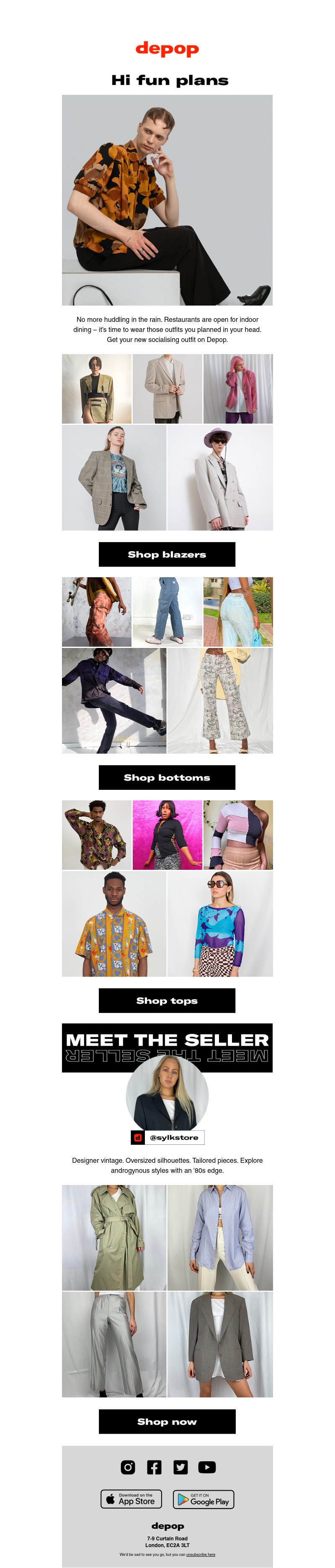 Depop - Plans are back on