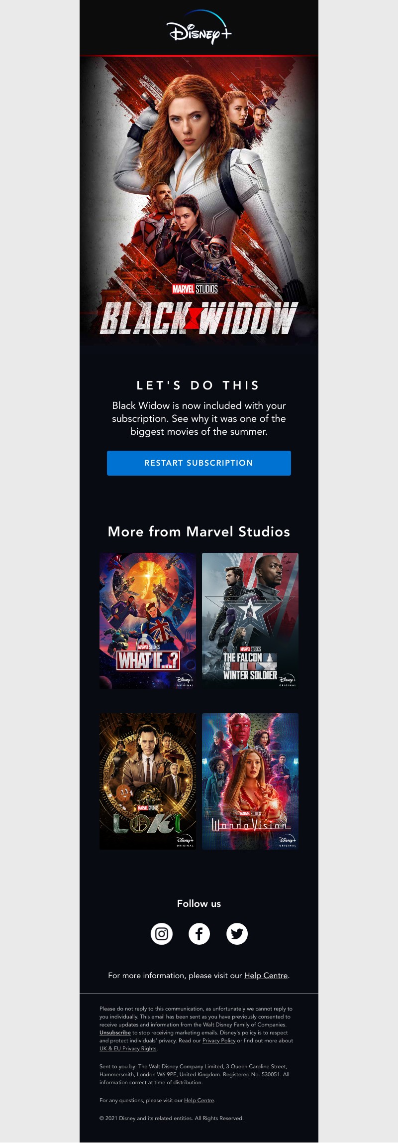 Disney+ - Black Widow is waiting