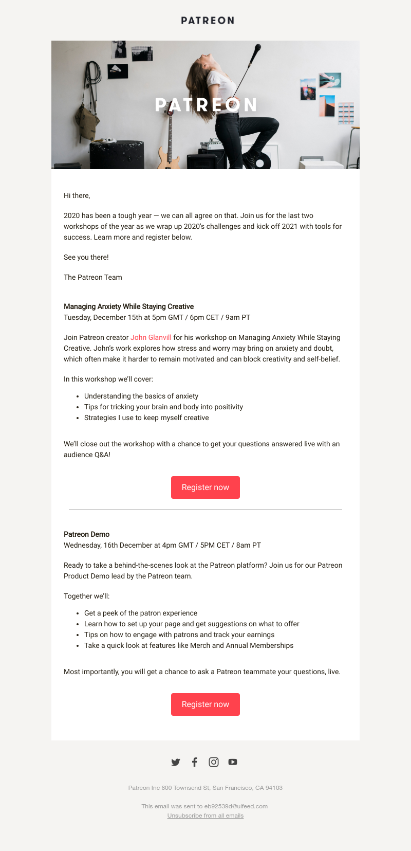 Patreon - These two workshops are here just in time to kick of 2021 planning!