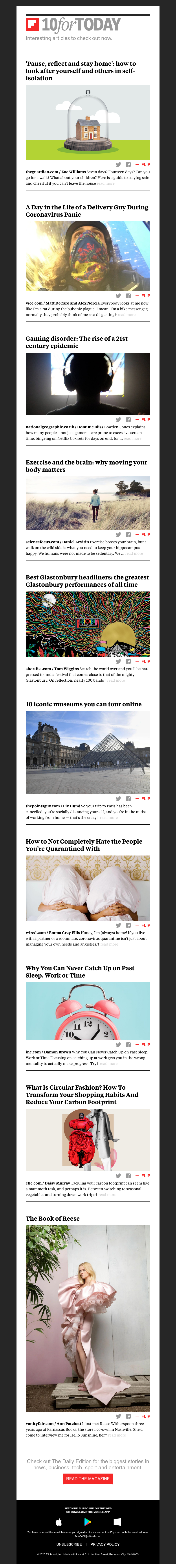 Flipboard - How to look after yourself and others in self-isolation