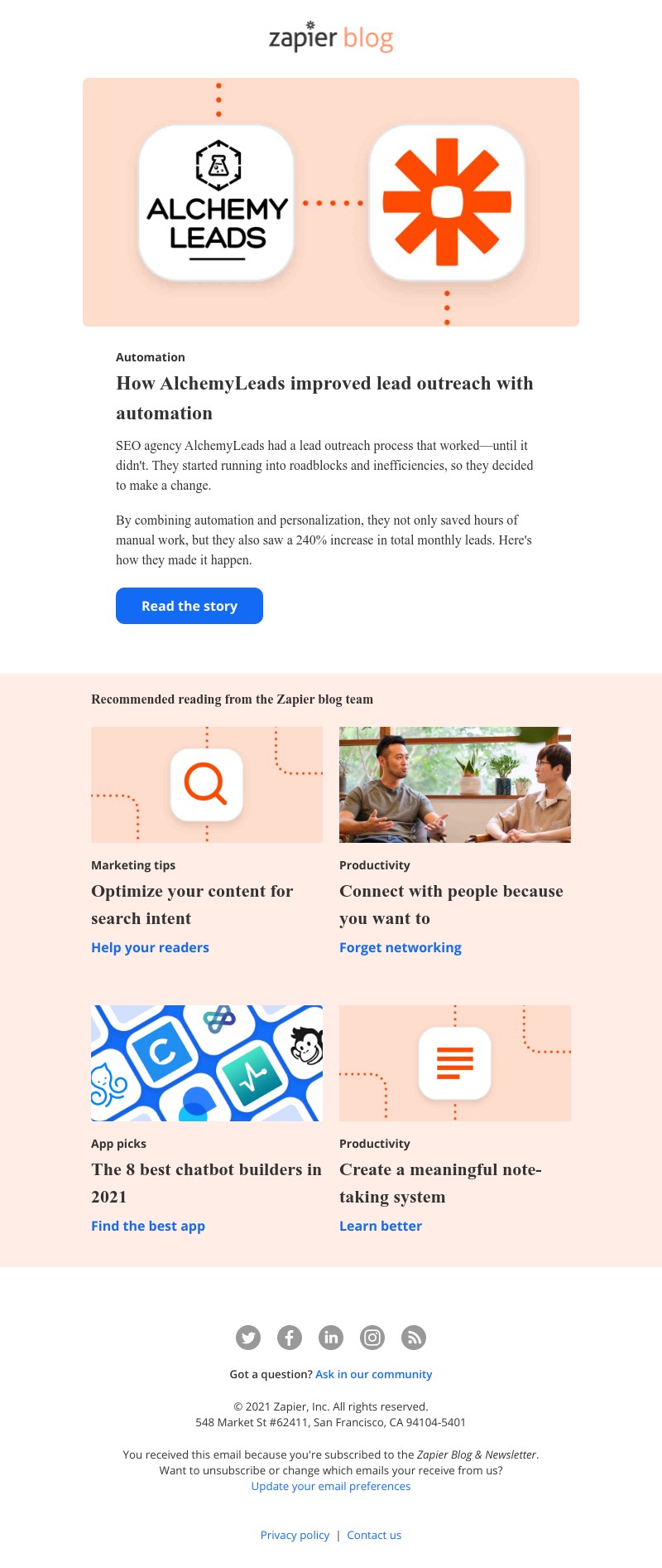 Zapier - Improve your lead outreach