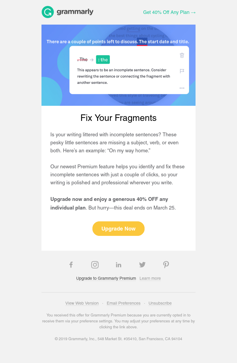 Grammarly - Get 40% OFF Premium & Boost Your Professionalism