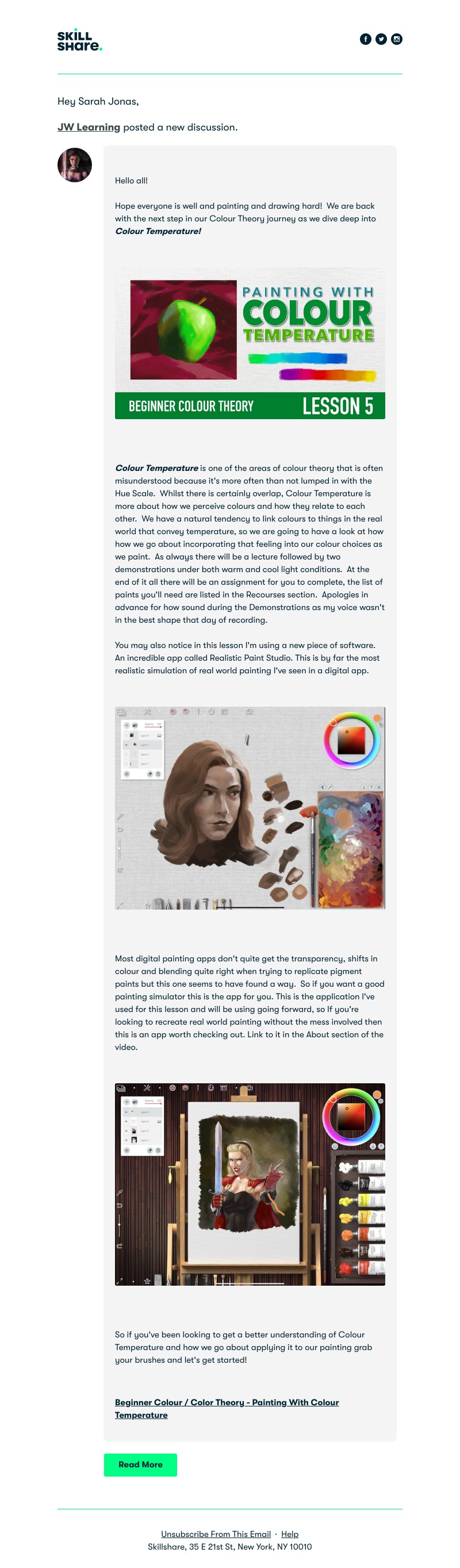 Skillshare - JW Learning - Beginner Colour / Color Theory Lesson 5  - Painting with Colour Temperature