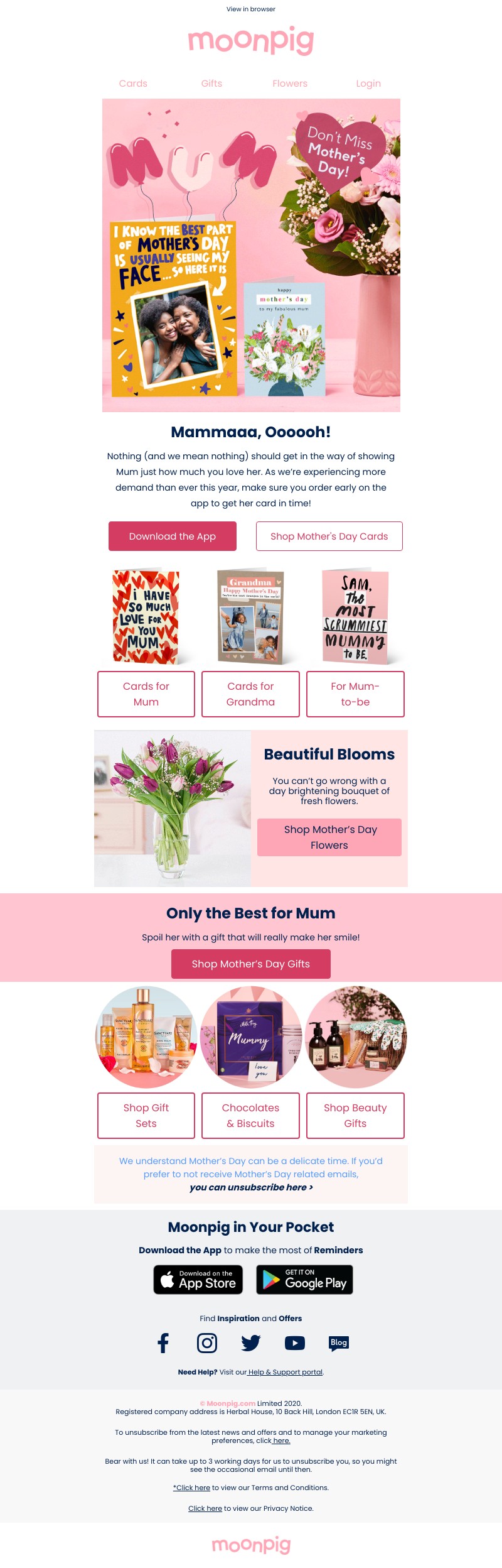 Moonpig - 🌸 Order early for Mum! 🌸