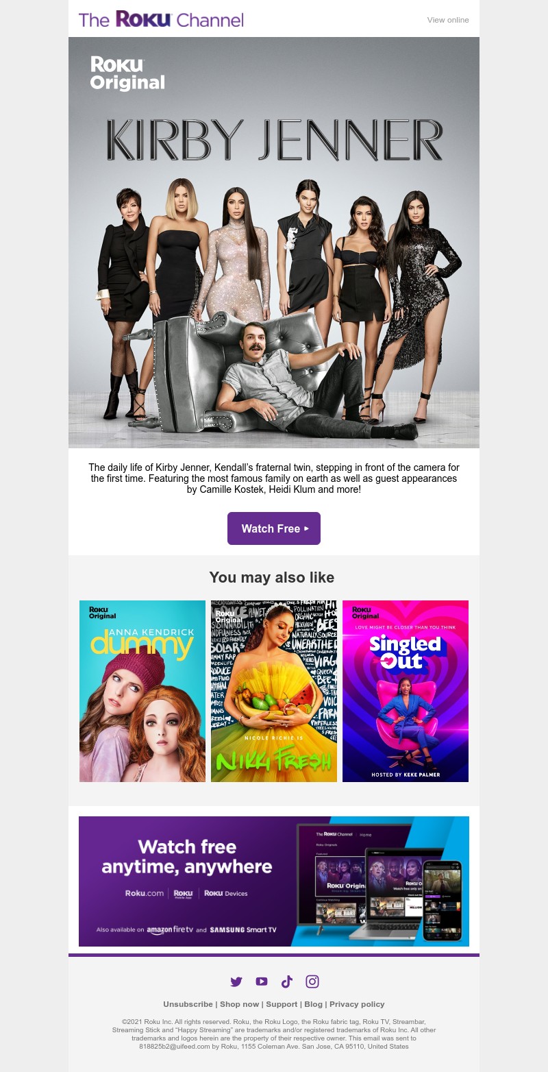 Quibi - New Roku Original Kirby Jenner premieres today