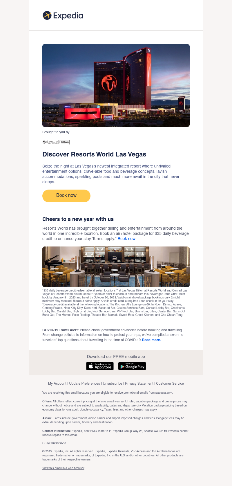 Expedia - Limitless luxury at Resorts World Las Vegas