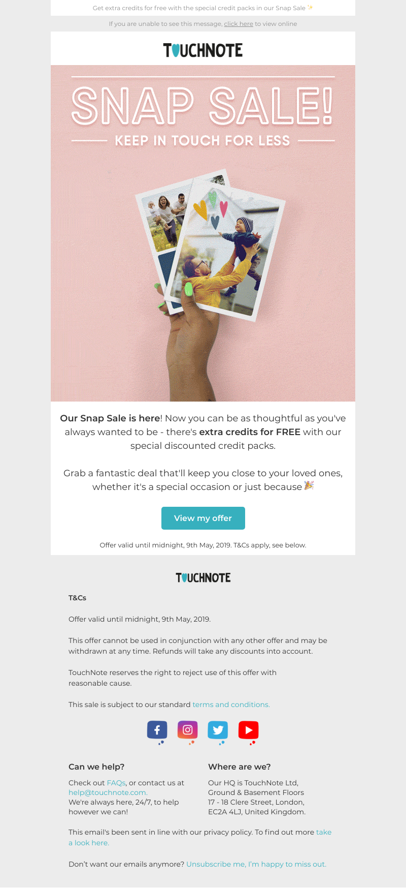 TouchNote - Our Snap Sale is here... 👀