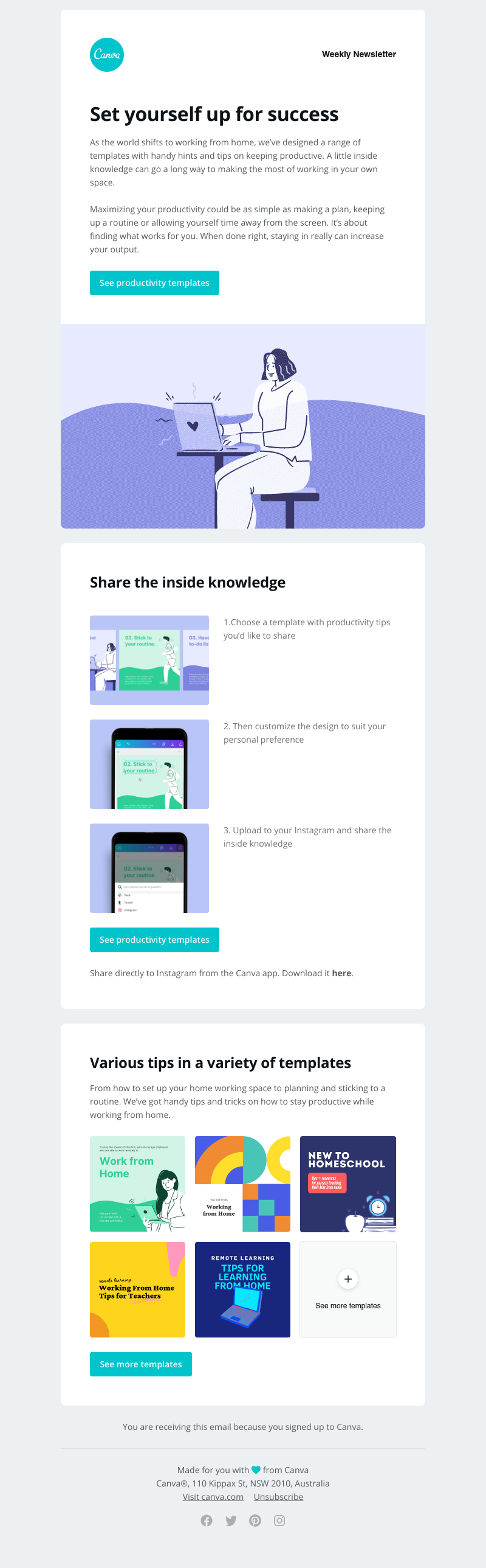 Canva - The secret to staying productive at home