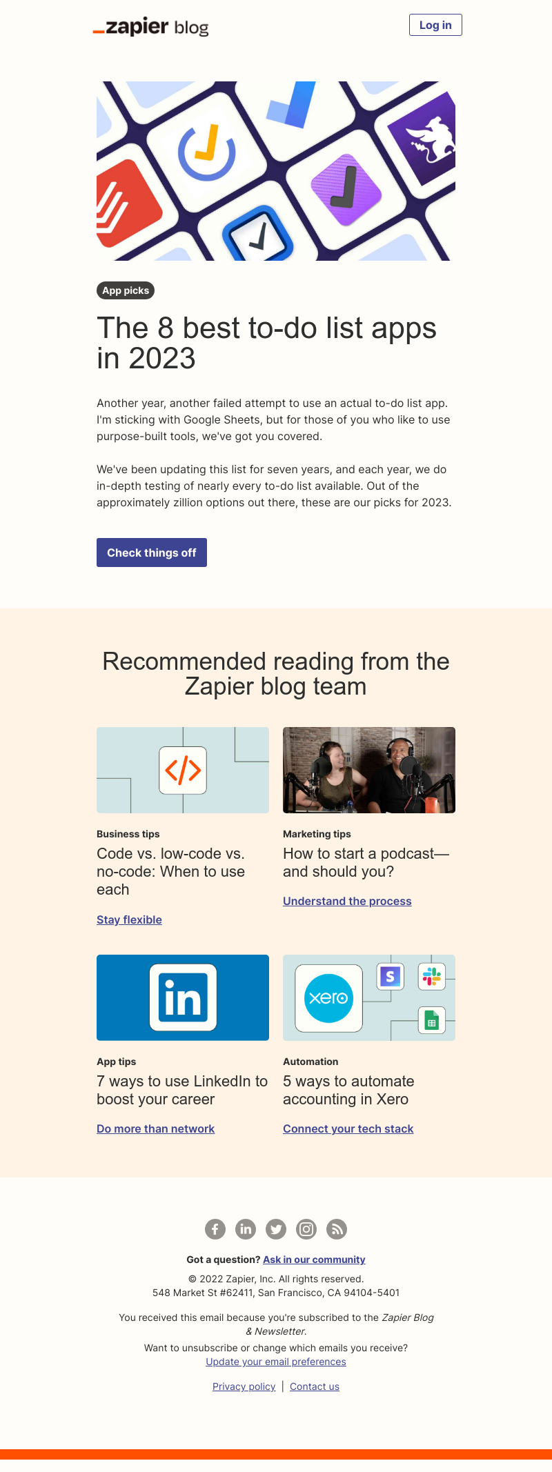 Zapier - The best to-do list apps
