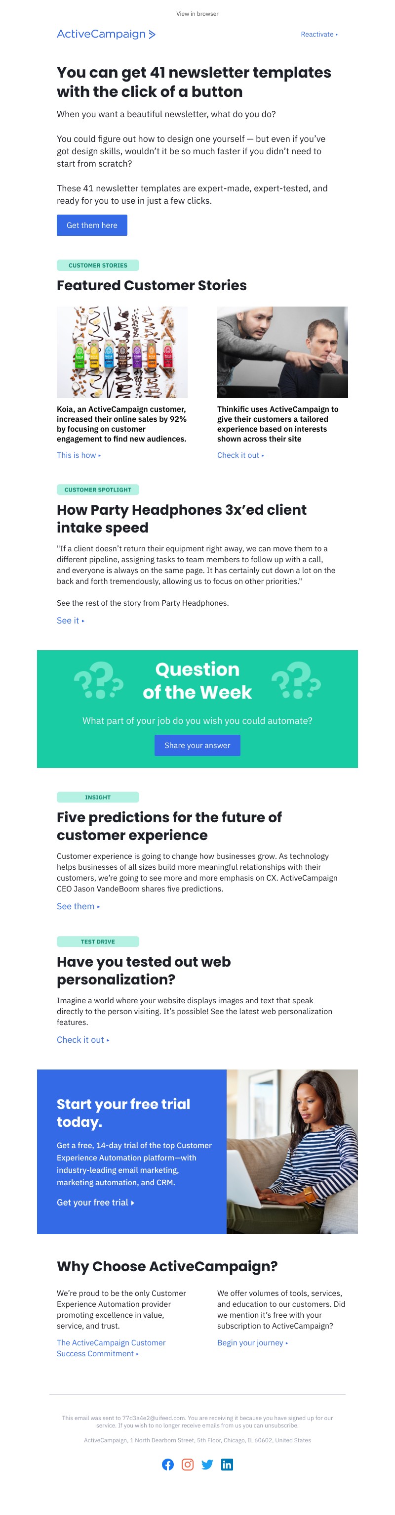  - Um, 41 newsletter templates?! 41 newsletter templates.