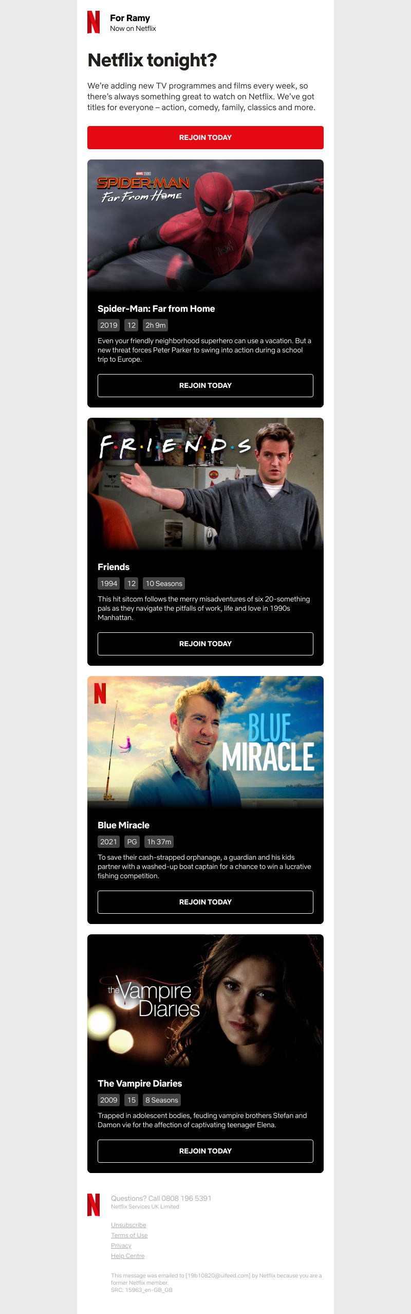 Netflix - 😥 Ramy, give us another chance? We’ve got thousands of new TV programmes and films.