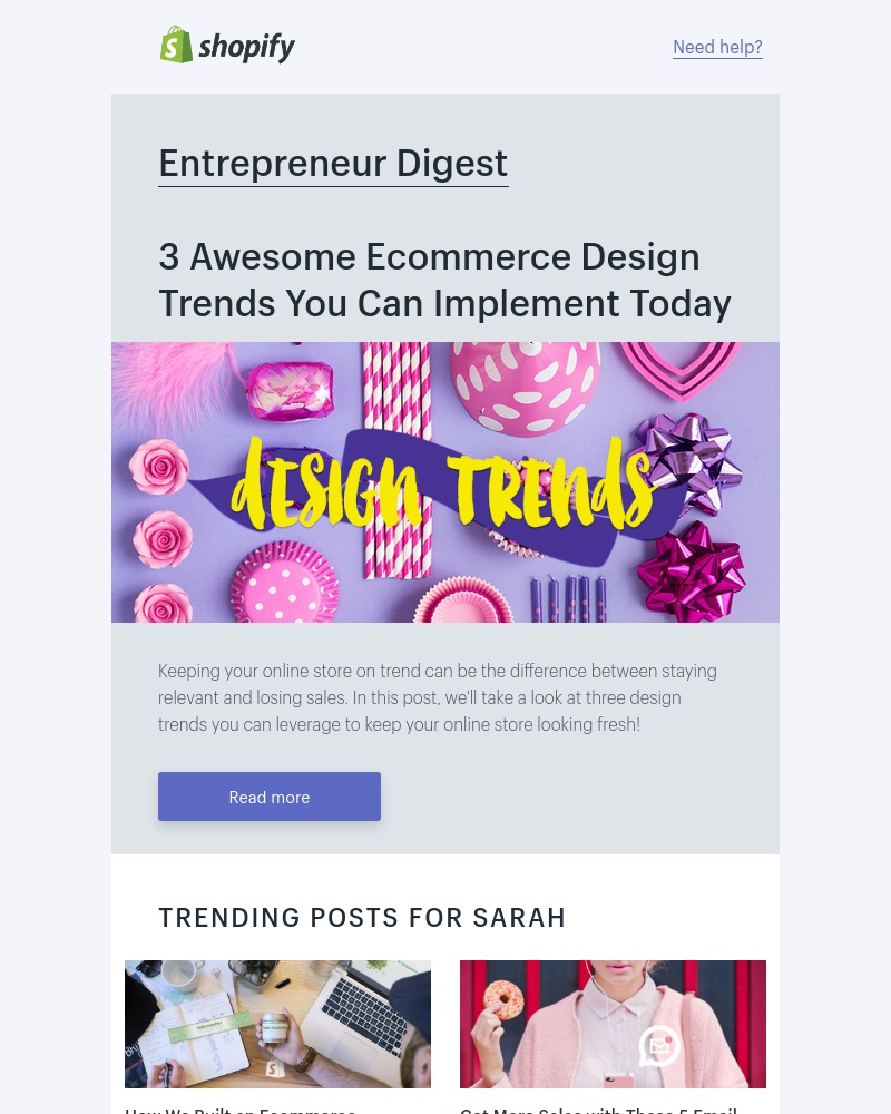 Shopify - 3 Awesome Ecommerce Design Trends