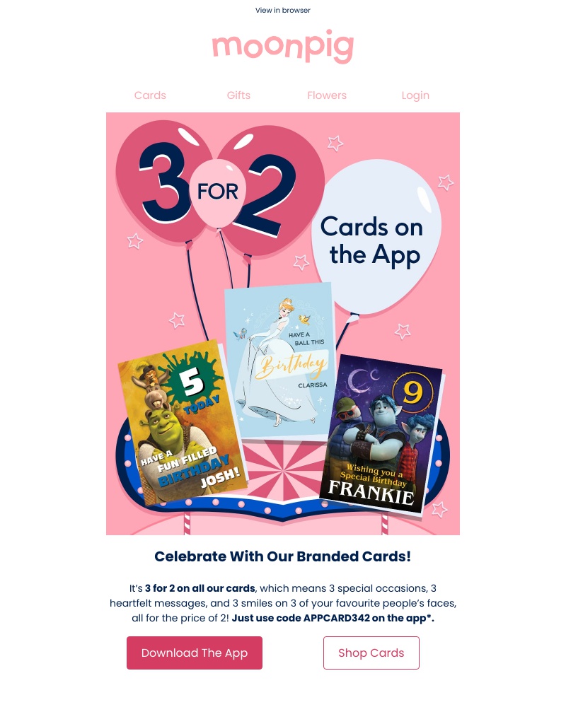 Moonpig - 🎉 3 for 2 on cards 🎉