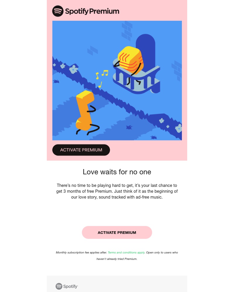 Spotify - 💚 3 months free, the greatest love story ever told