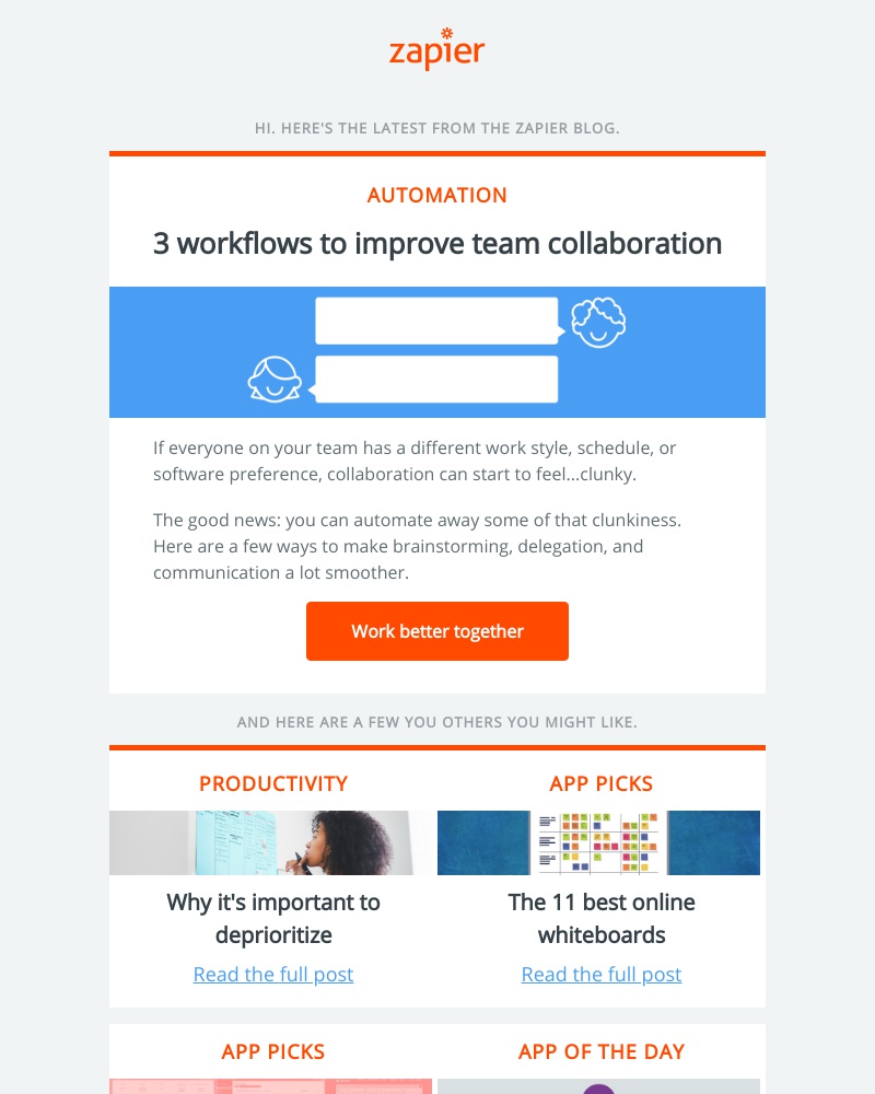 Zapier - 3 workflows to improve team collaboration