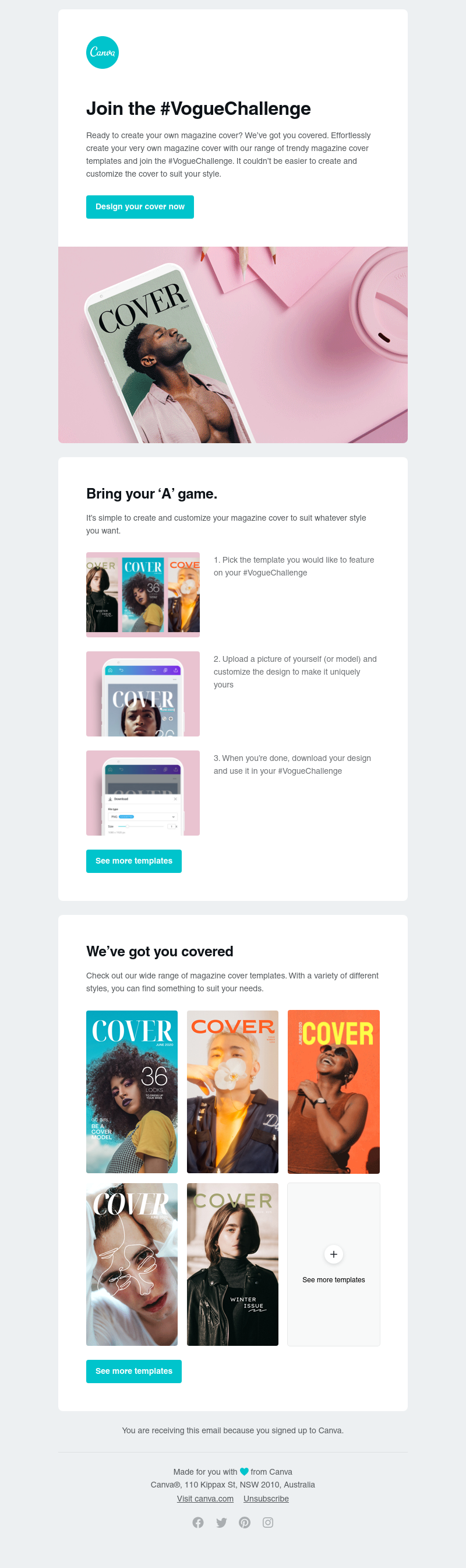 Canva -     We’ve got your #VogueChallenge covered