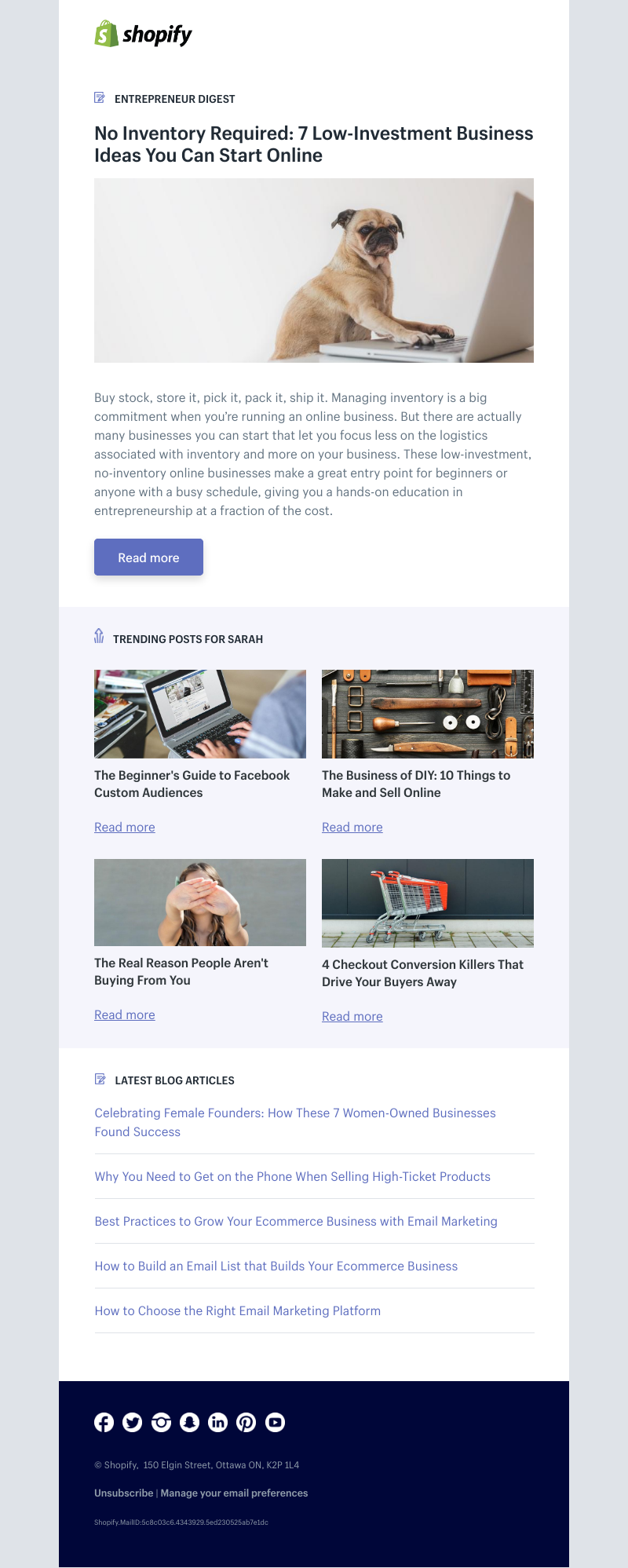 Shopify - No Inventory Required: 7 Low-Investment Business Ideas You Can Start Online