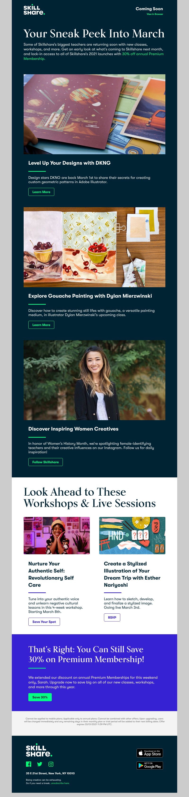Skillshare - Sarah’s March Sneak Peek