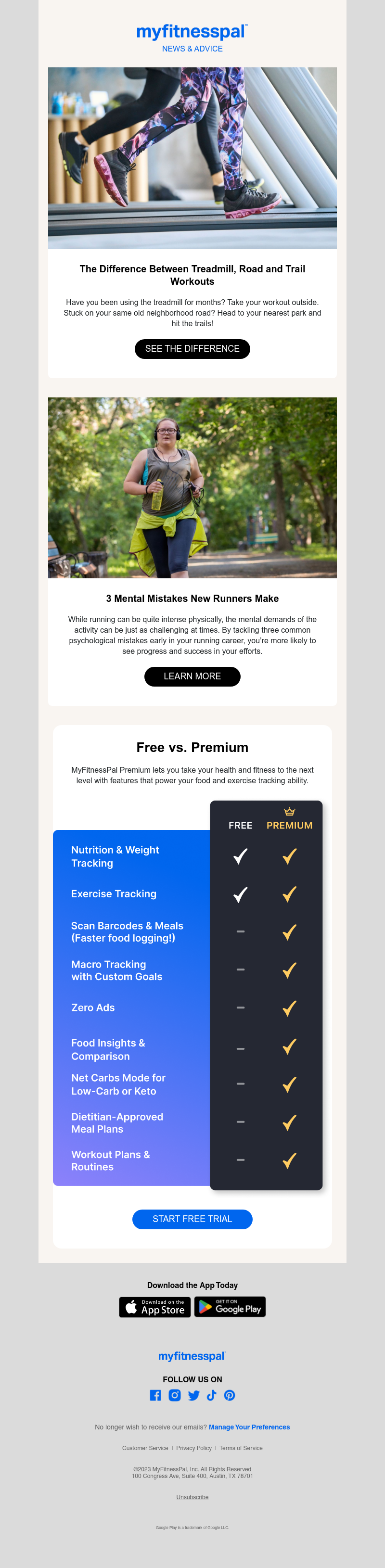 MyFitnessPal - The Difference Between Treadmill, Road, and Trail Workouts