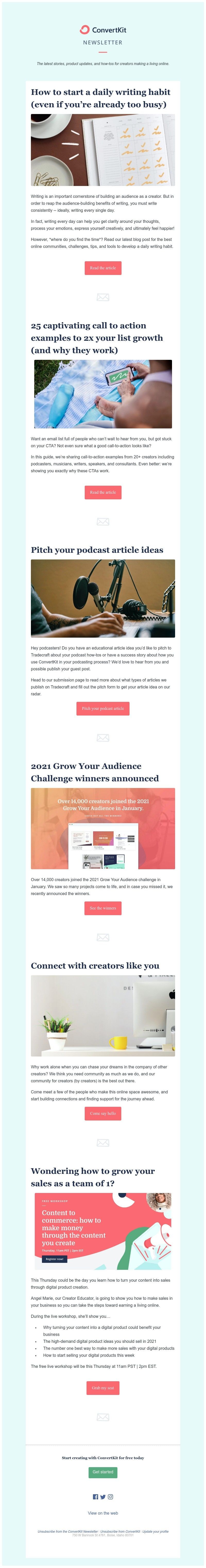 ConvertKit - 25 captivating call to action examples to 2x your list growth