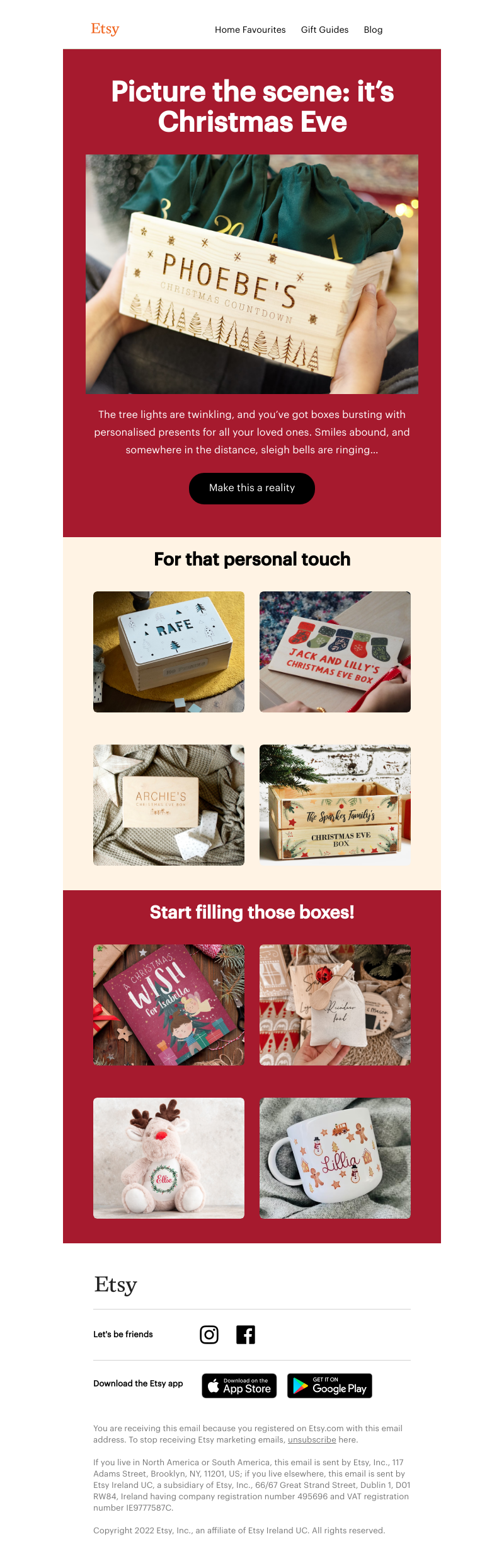 Etsy - Personalised boxes for a magical Christmas Eve ✨