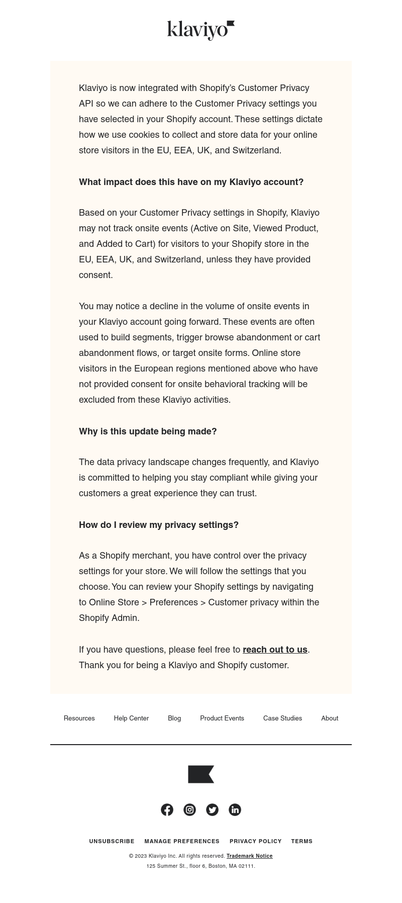 Klaviyo - An update on Klaviyo tracking for Shopify merchants