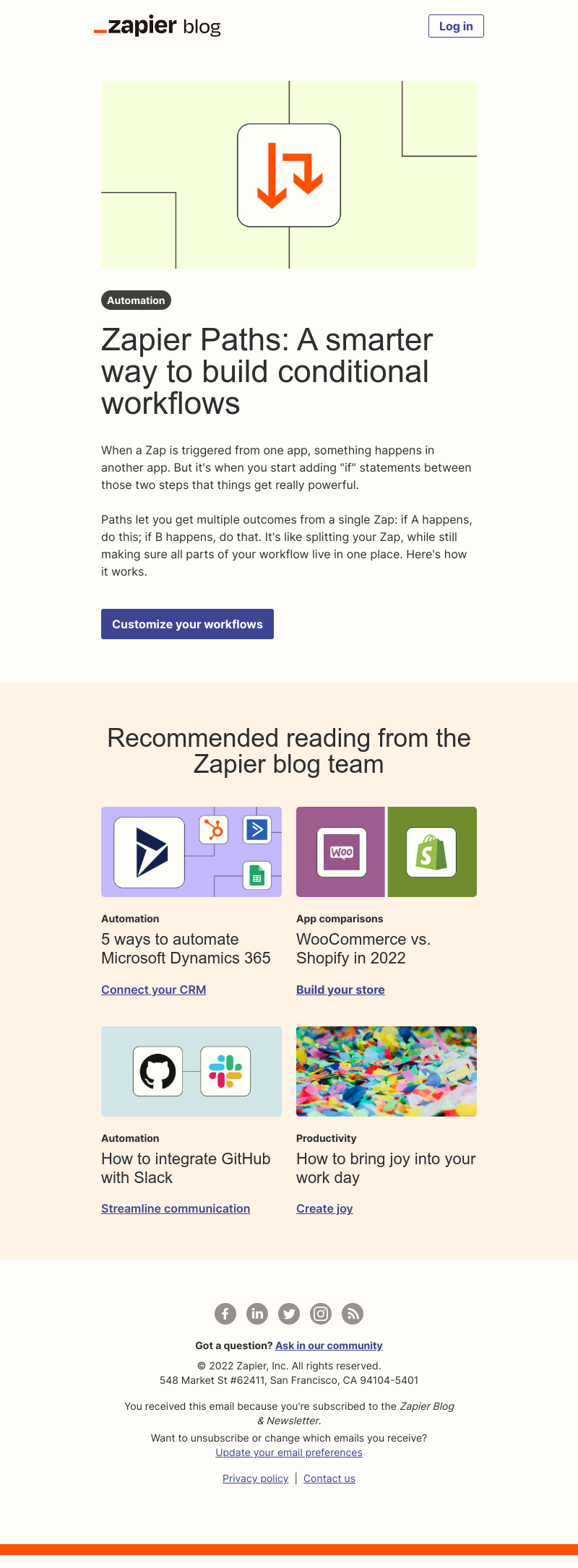 Zapier - Build conditional workflows