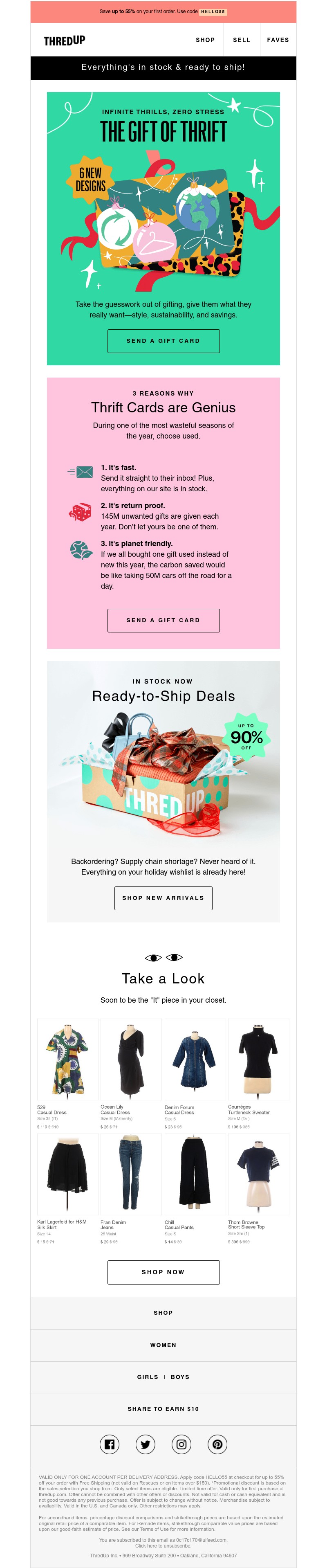 thredUP - The zero-wait gift everyone wants. 🎁