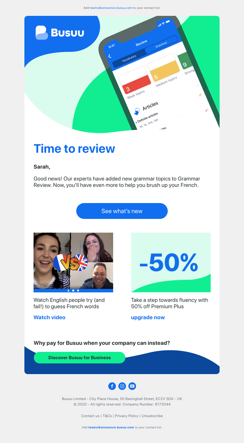 Busuu - We thought you’d want to know about this 🙌 Here are our updates for June     