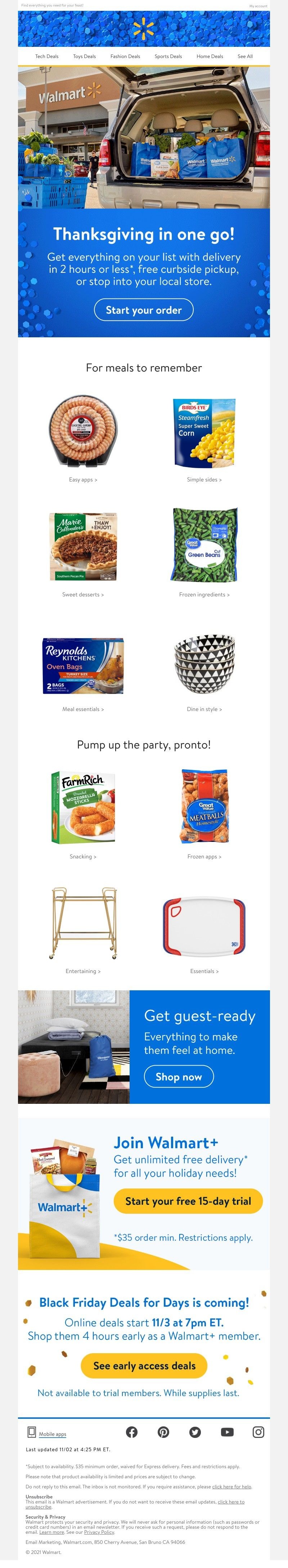 Walmart - 🍗 Get a leg up on your Thanksgiving plans.