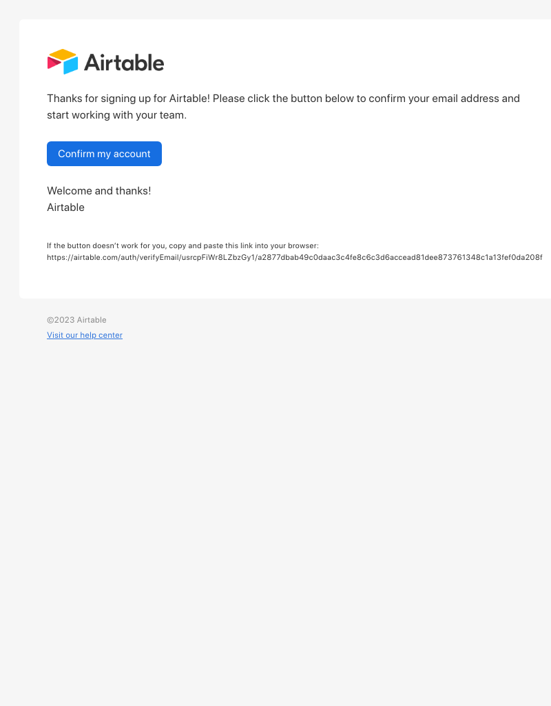  - Please confirm your email