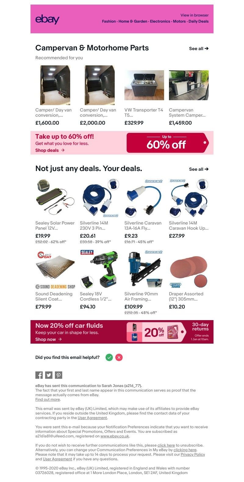  - Campervan & Motorhome Parts: this could interest you…