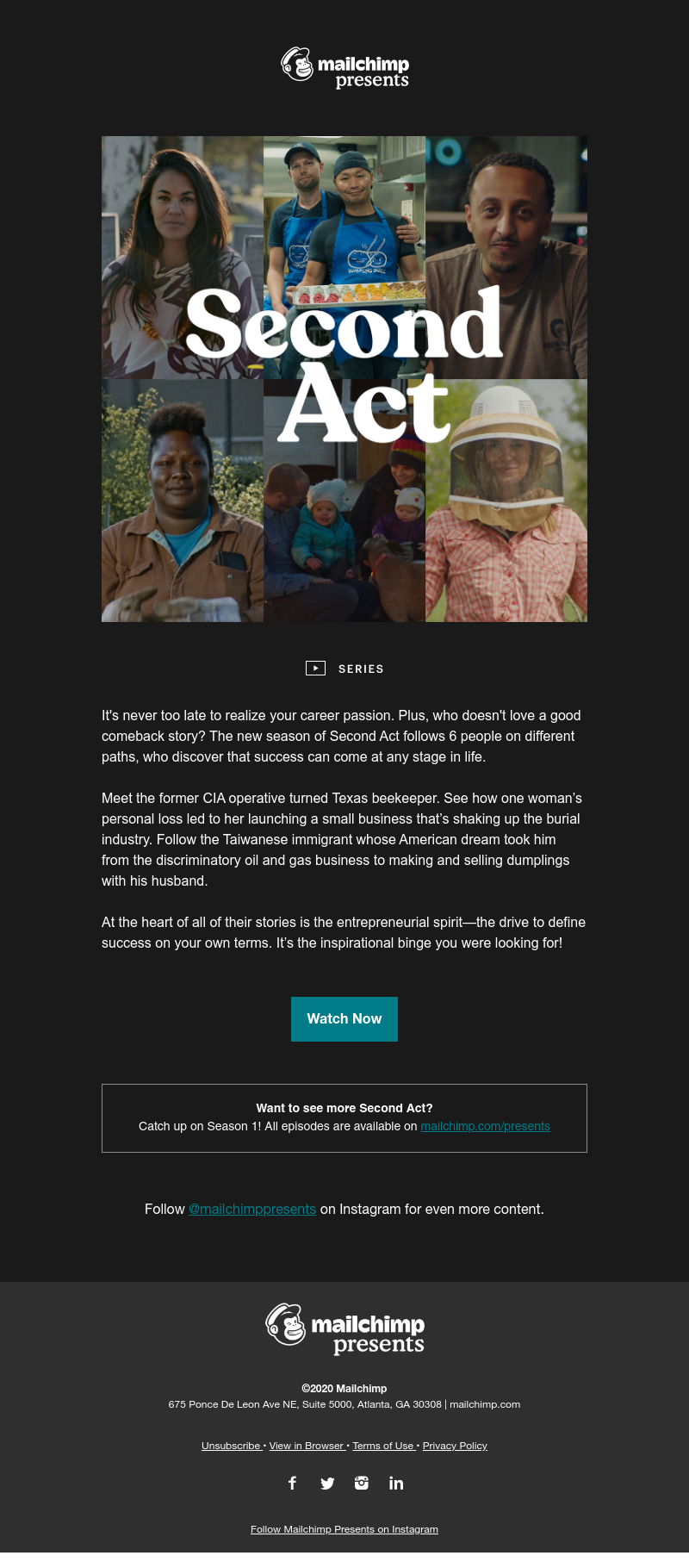 Mailchimp - ‘Tis the season to binge Second Act S2