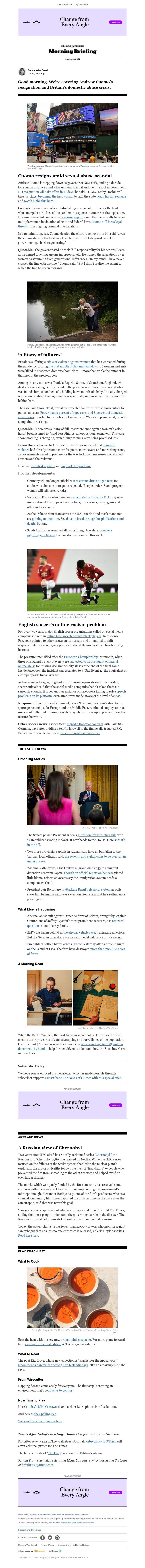 The New York Times - Your Wednesday Briefing