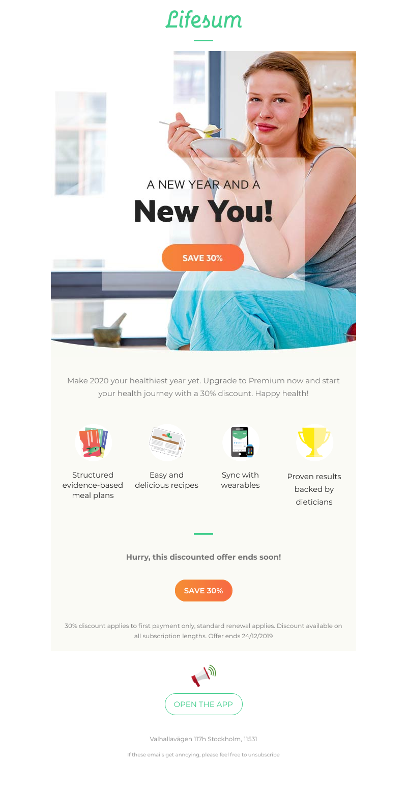Lifesum - Some help to stick to healthier 2020