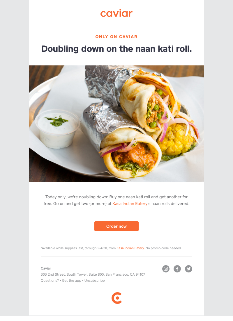  - 2-for-1 from Kasa Indian Eatery