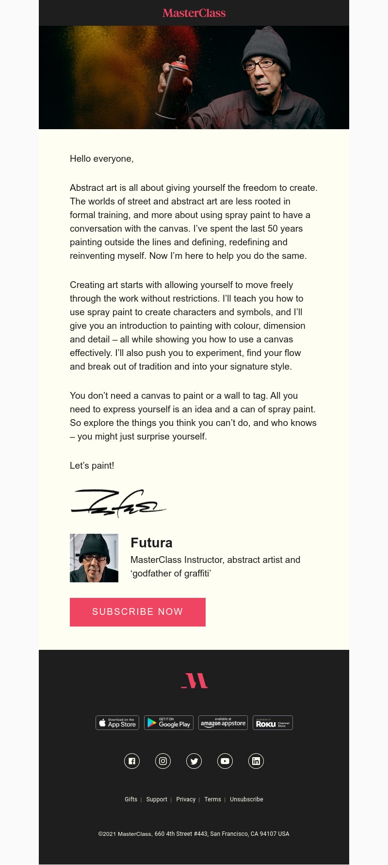  - My MasterClass on spray-painting and abstract art is here