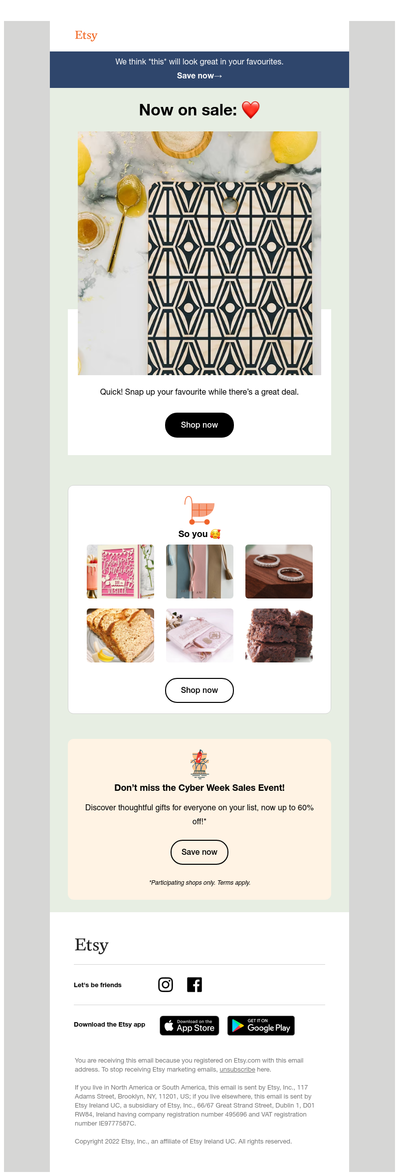 Etsy - Get prepped for a certain sale...