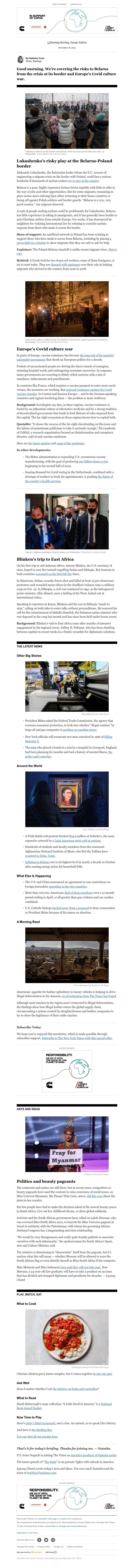 The New York Times - Your Thursday Briefing