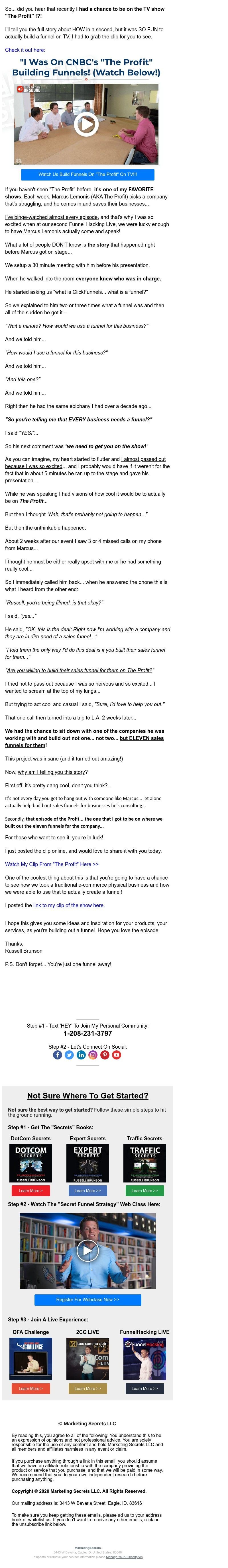 ClickFunnels - I was on CNBC's "THE PROFIT" building FUNNELS! (watch inside...)
