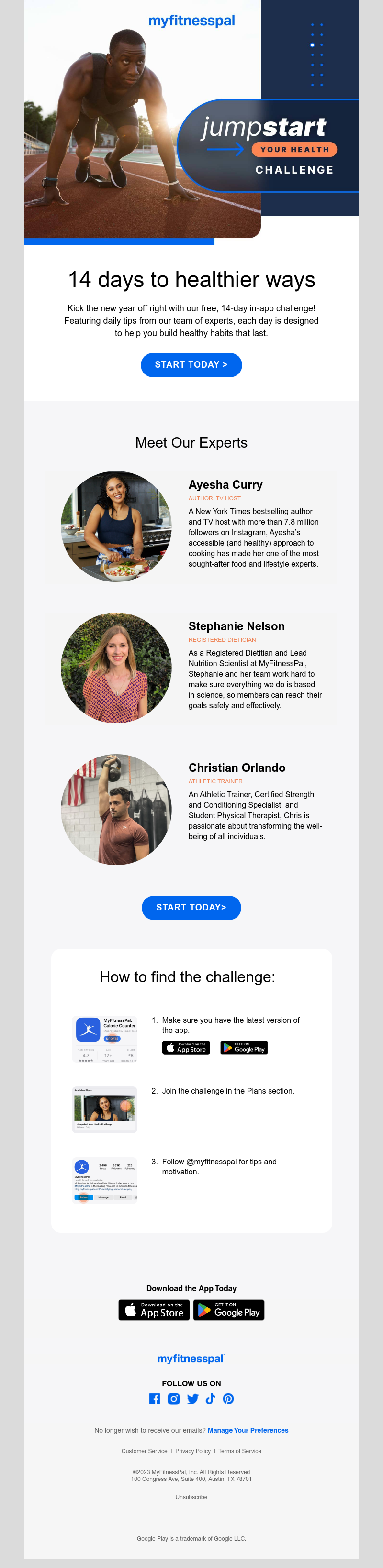 MyFitnessPal - Jumpstart Your Health Challenge is happening now!