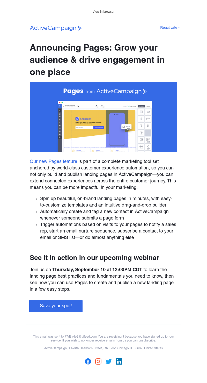  - Landing pages are here! Build your perfect page in minutes