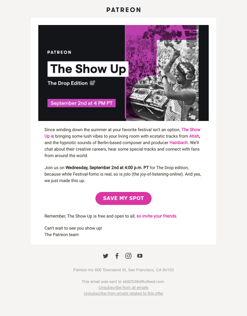 Patreon - 🎶 Vibe with us this week on #TheShowUp - The Drop
