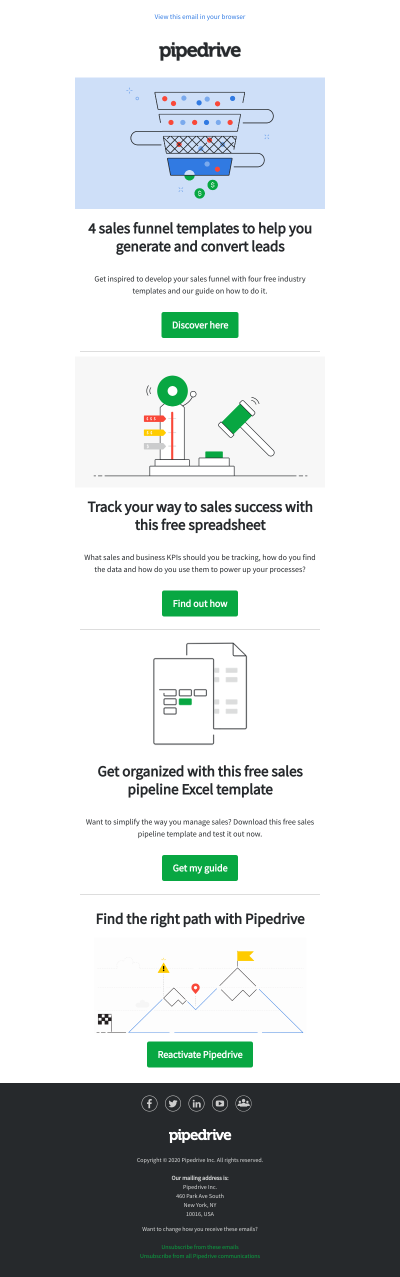 Pipedrive - 4 free sales funnel templates