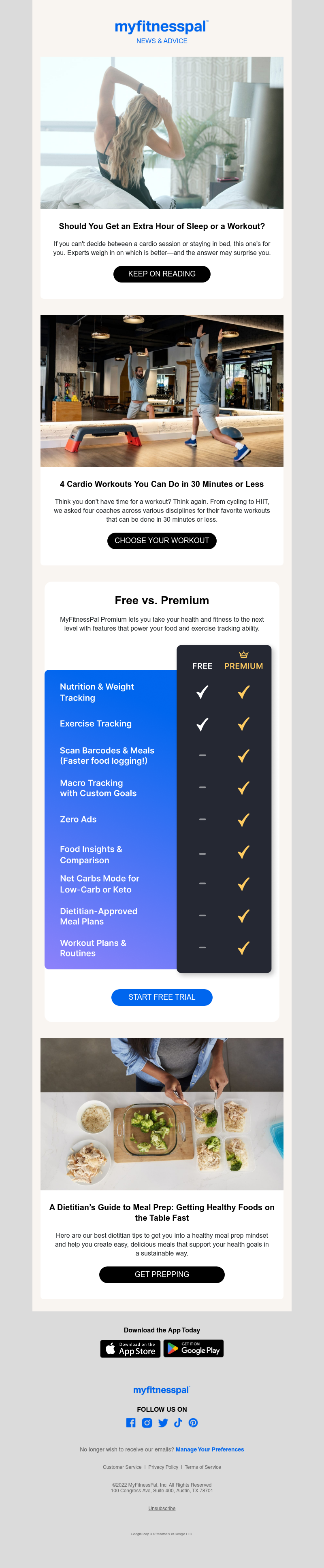 MyFitnessPal - Sleep vs. Work Out: which is better for your health?