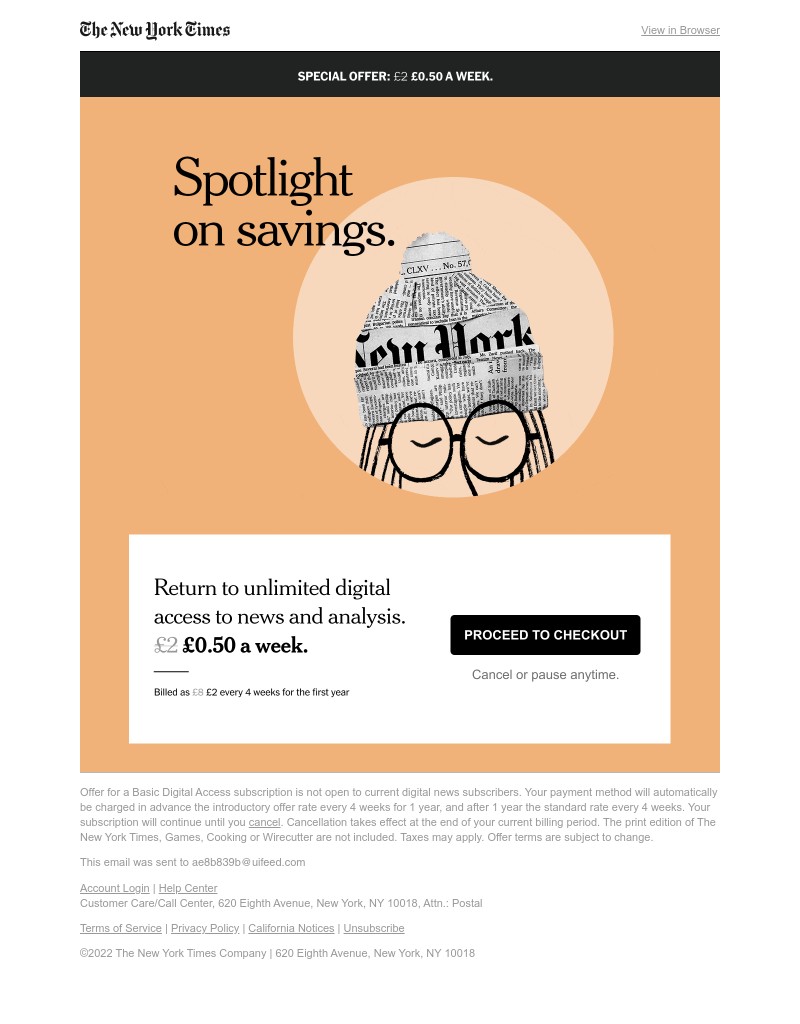 The New York Times - Save on insightful reporting: £0.50 a week. Return now.
