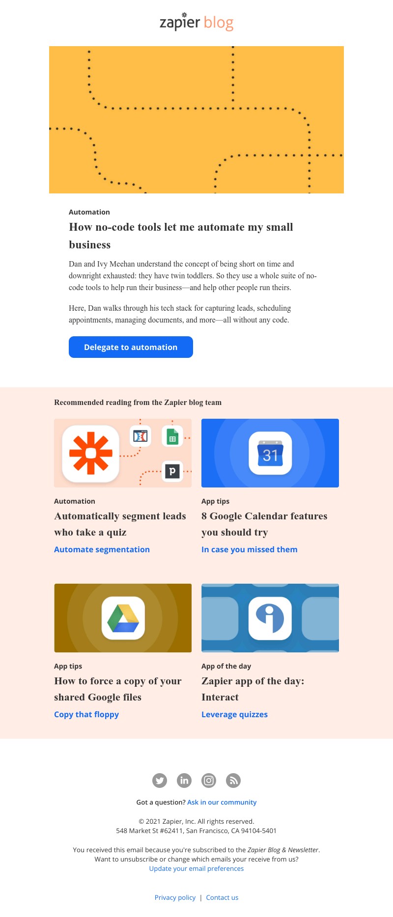 Zapier - How no-code tools can automate a small business